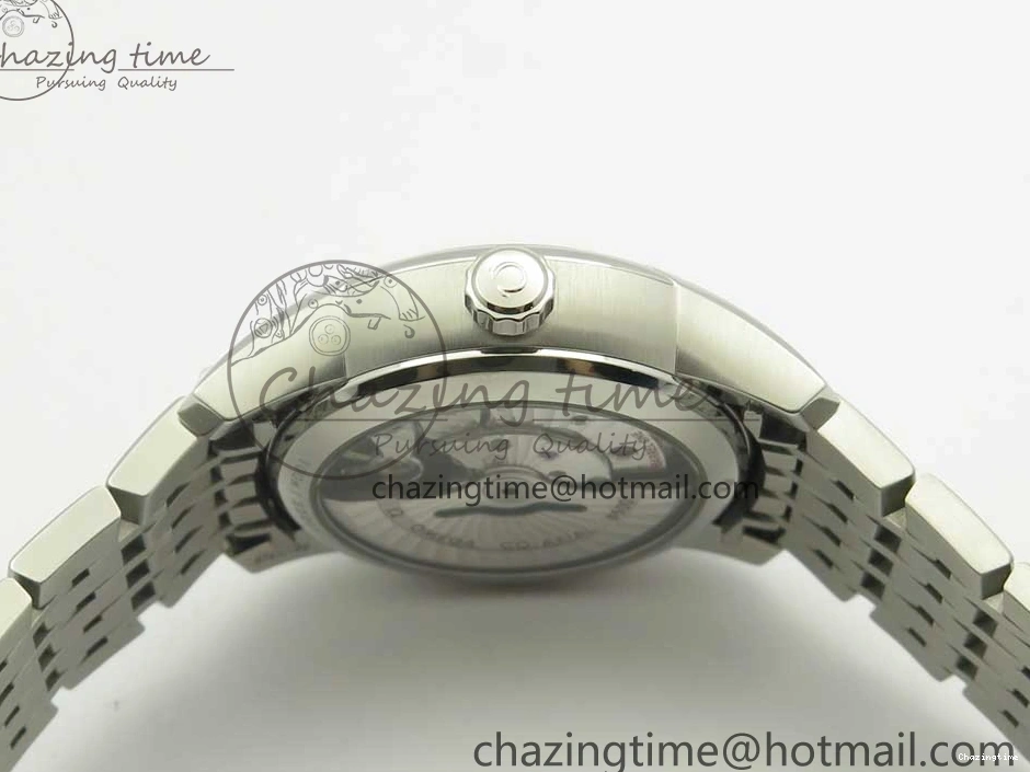 0403 De Ville Hour Vision 41mm SS VSF 1:1 Best Edition White Dial on SS Bracelet A8500 Super Clone Casual 7946